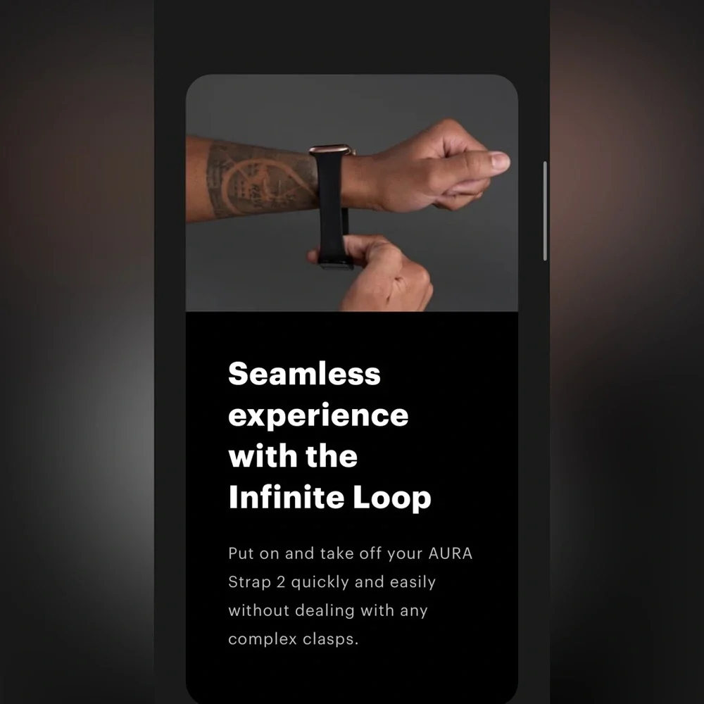 NIP Aura Infinite Loop Black Wearable for Apple Watch 41/44/45